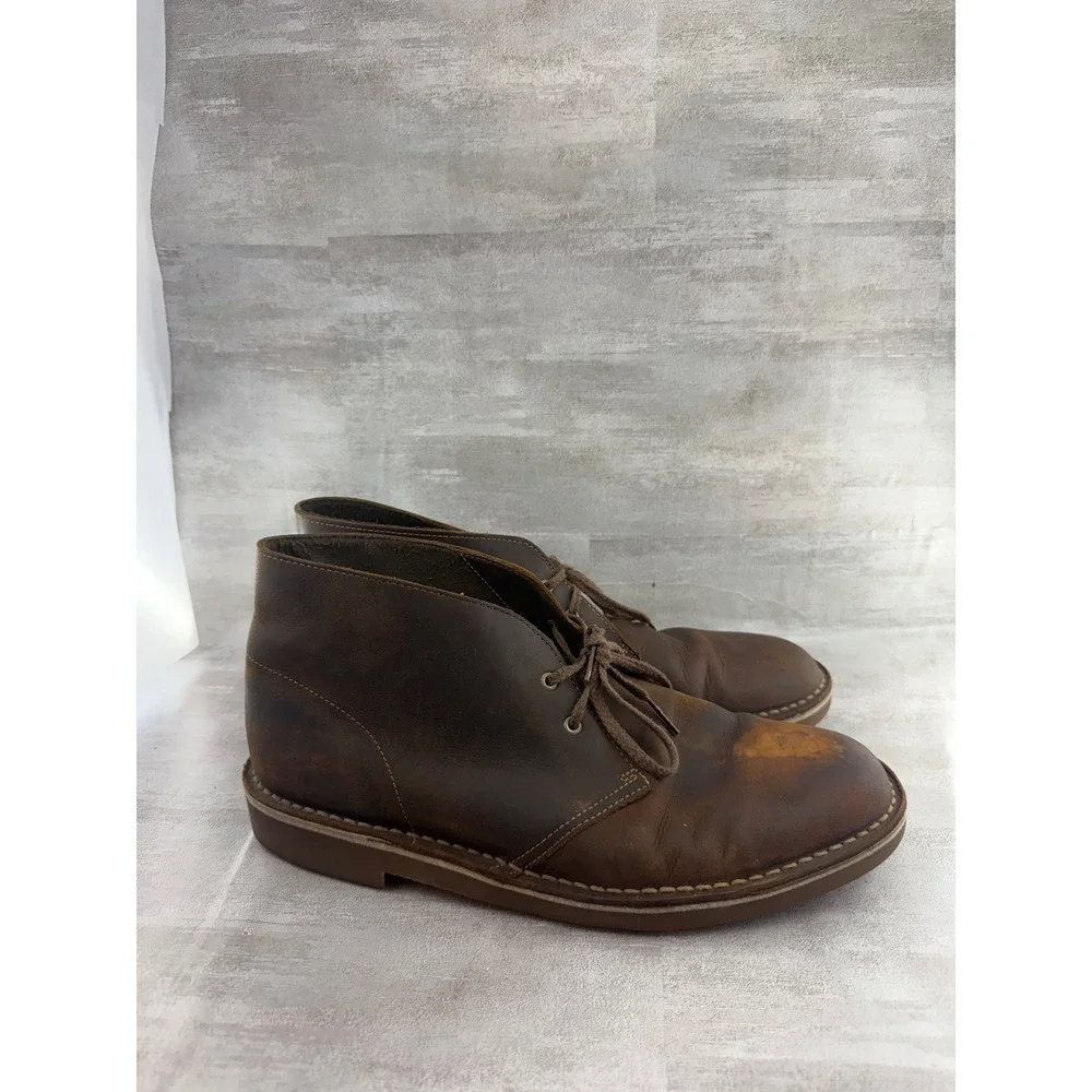 Clarks Bushacre 3 Men Beeswax Brown Leather Chukka Desert Boots 2608 286 Sz 10M